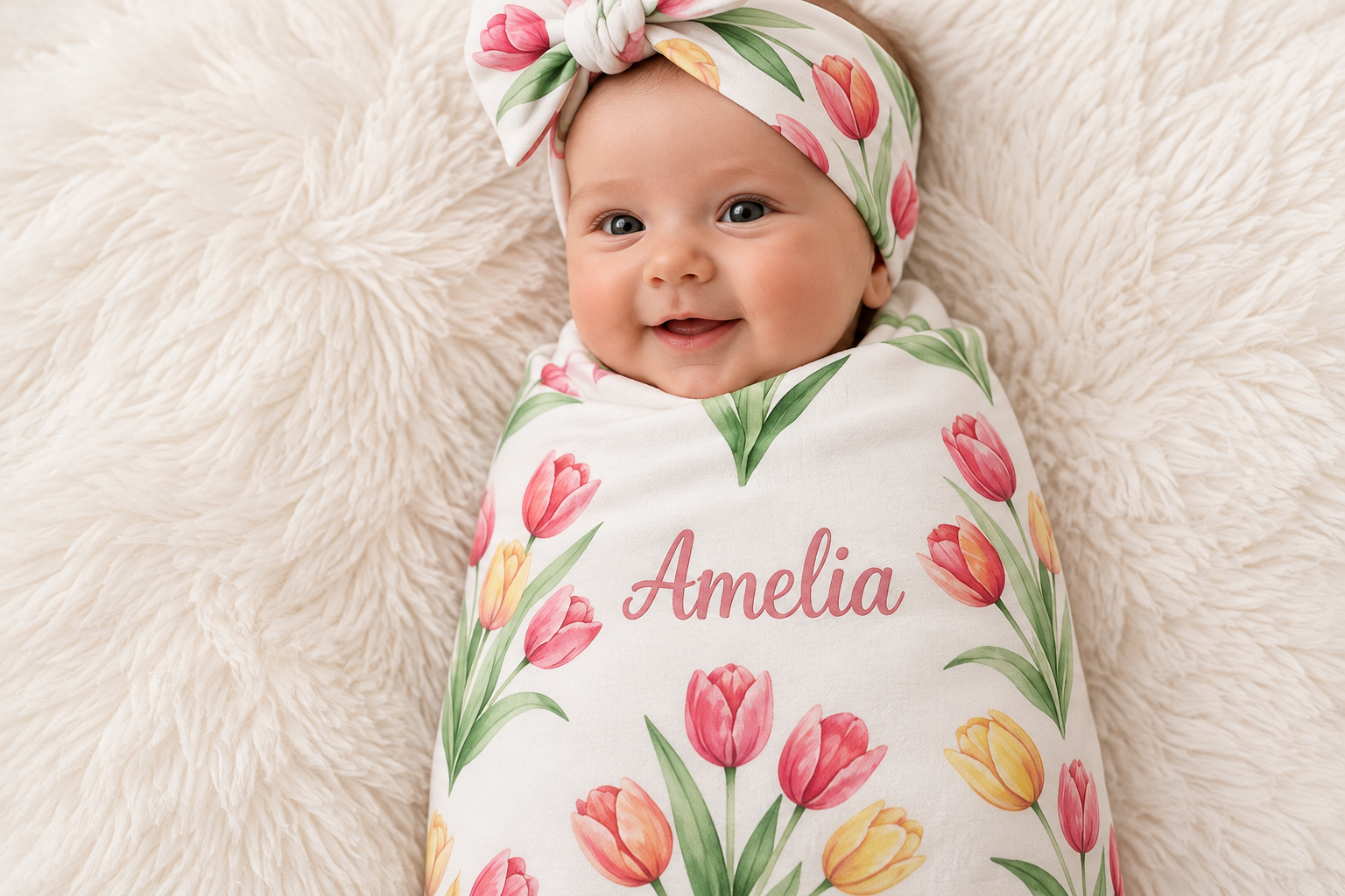 Personalised Pattern Swaddle Blanket